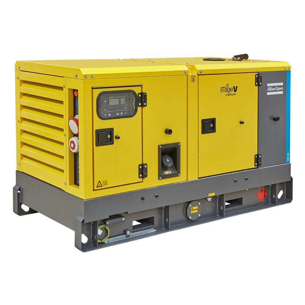 Atlas copco transportabel Euro Stage V generator for mobilt bruk