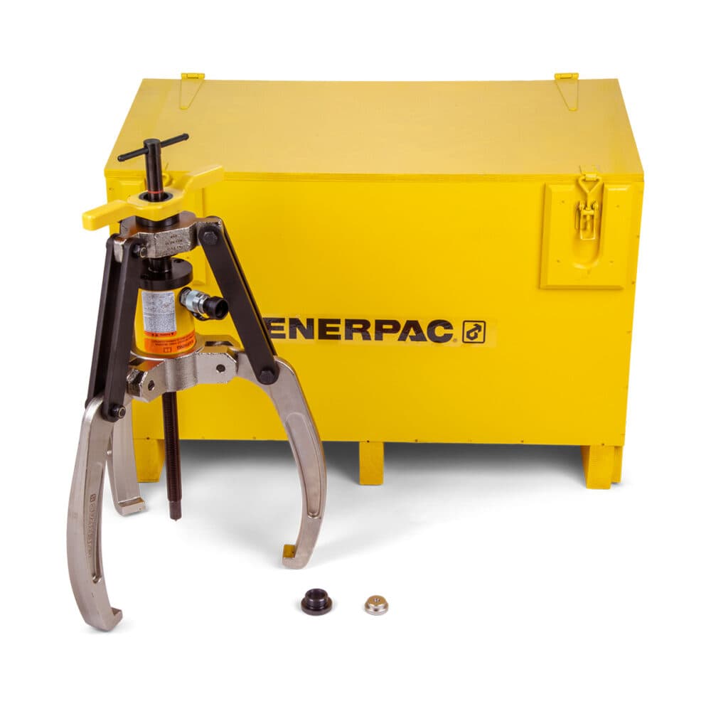 Enerpac LGH serie hydraulisk gripearm avtrekker levert i en praktisk kasse