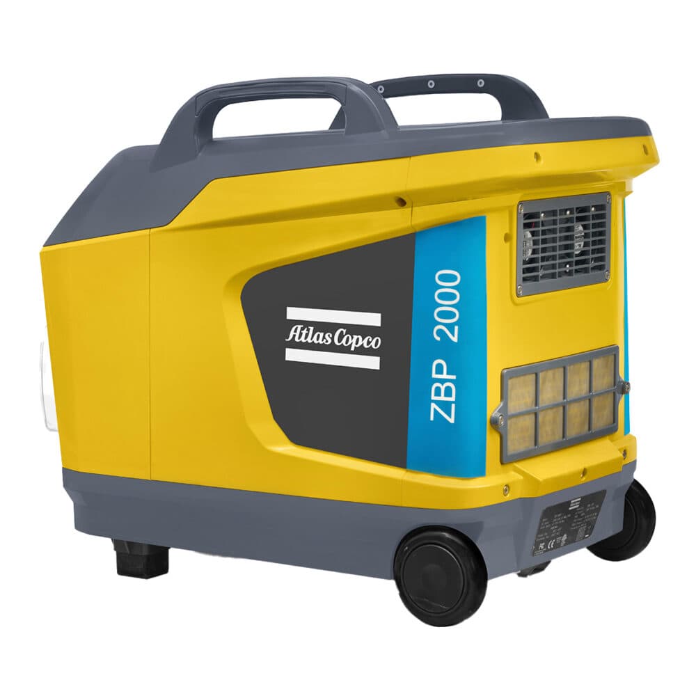 Atlas Copco ZBP2000 Batteripakke og mobil hurtiglader kan settes opp som et micro grid opp mot mains. Batteriteknikk og energilagring