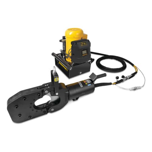 Enerpac ZE serie hydraulisk pumpe, Elektrisk drift på pumpe sammen med hydraulisk kutteverktøy